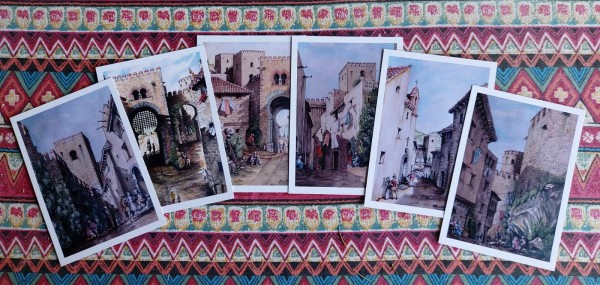 Scenes from Medieval Alhama de Granada, postcards